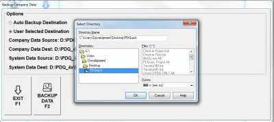 Backup all of PDQuick