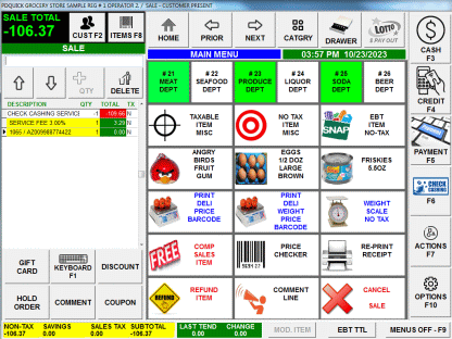 PDQuick Check Cashing Only, click for larger image.